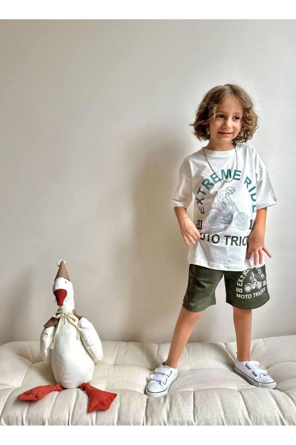 Yigit Boutique Printed Boys' Shorts Set