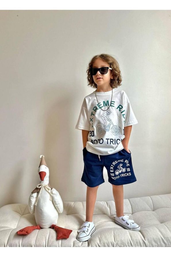 Yigit Boutique Printed Boys' Shorts Set