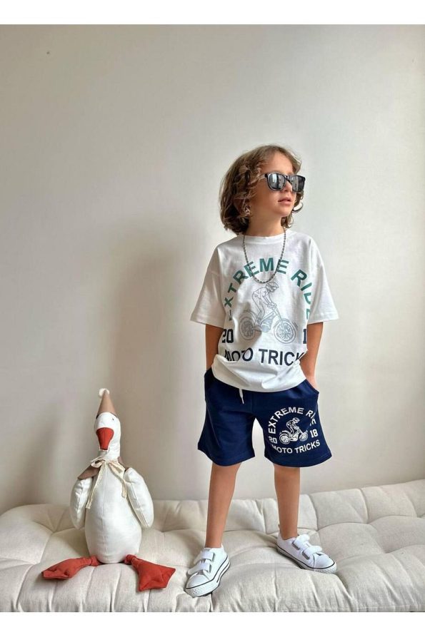 Yigit Boutique Printed Boys' Shorts Set