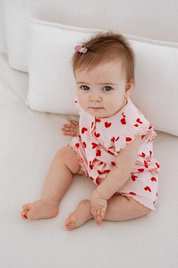 Lilabio 100% Cotton Ruffled Baby Jumpsuit