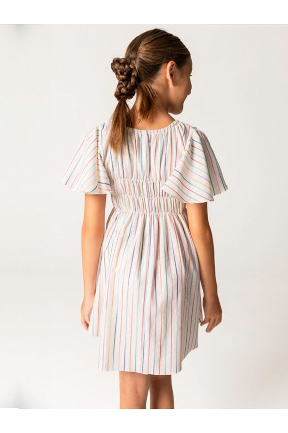 SheShe Striped Loose Fit Dress for Girls