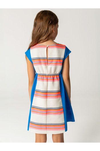 SheShe Striped Sporty Dress for Girls