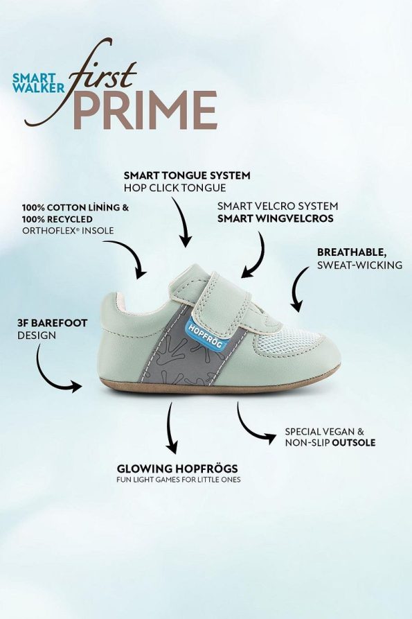 HOPFRÖG Smart Walker First Prime Airy Green Barefoot Baby Shoes