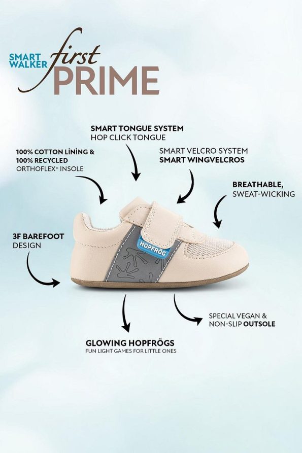 HOPFRÖG Smart Walker First Prime Beige Barefoot Baby Shoes