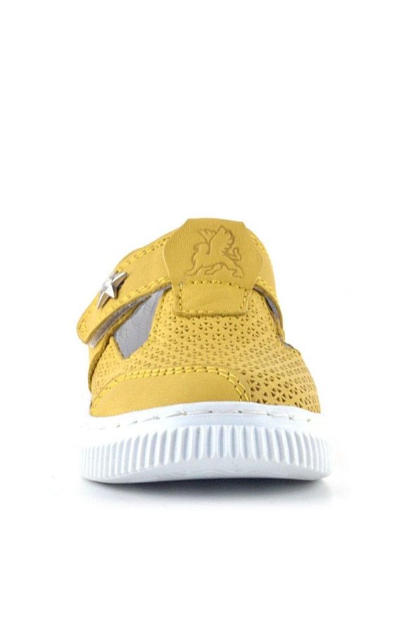 Rakerplus Bheem Genuine Leather Yellow Velcro Star Detail Baby Sandals