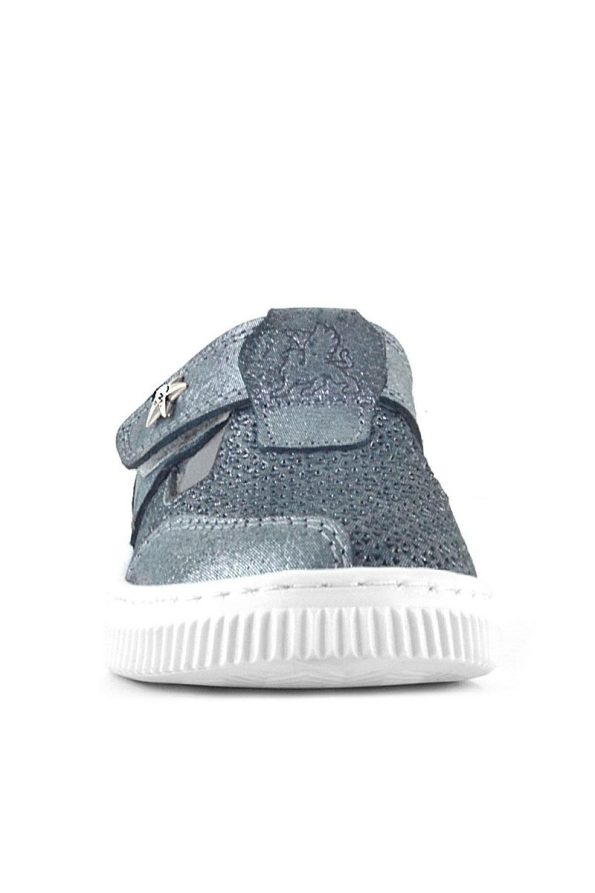 Rakerplus Bheem Genuine Leather Silver Glitter Velcro Star Detail Baby Sandals