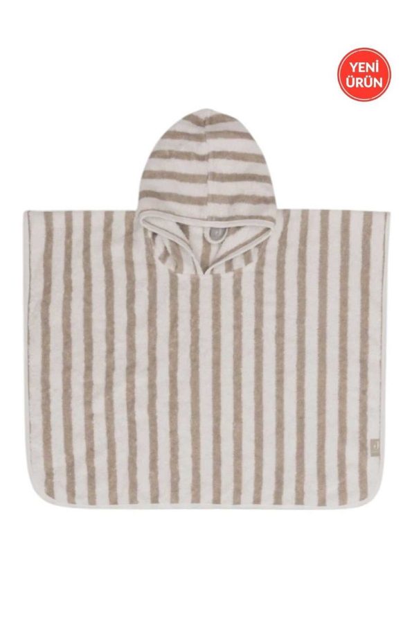 100% Cotton Striped Kids' Beach and Bath Poncho