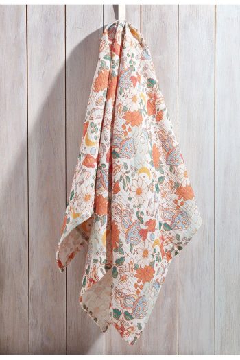 Tuğba Swan Double Layer Muslin Cover - Summer Vibe - Design 9