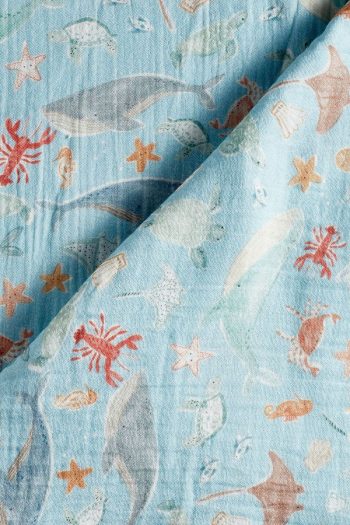 Tuğba Swan Double Layer Muslin Blanket - Summer Vibe - Pattern 6