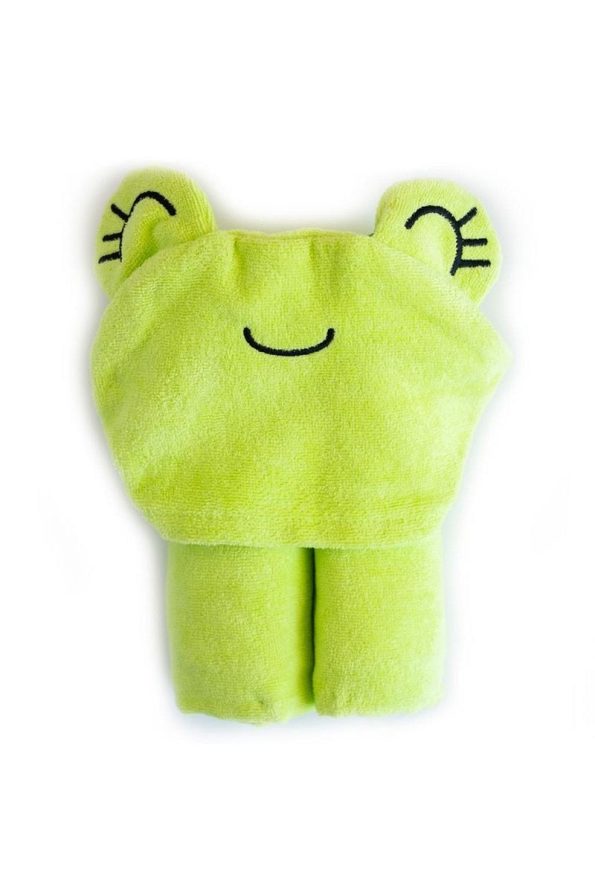 Milk & Moo Velvet Swaddle Towel Frog