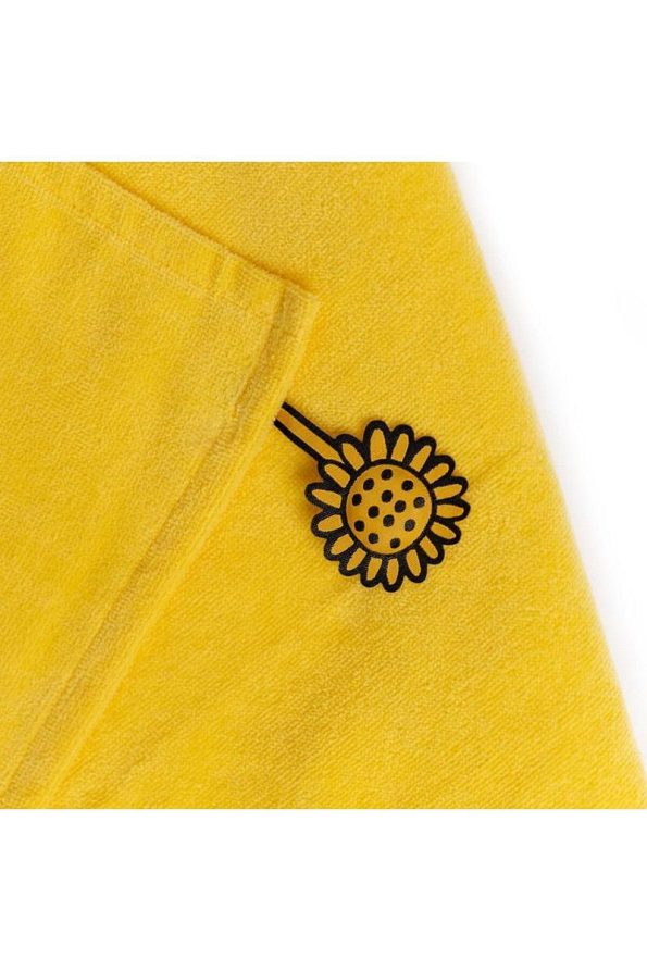 Milk & Moo Bee Buzz Velvet Hooded Bath Towel