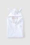 Little Gusto Organic Cotton Baby Lamb Towel White Poncho