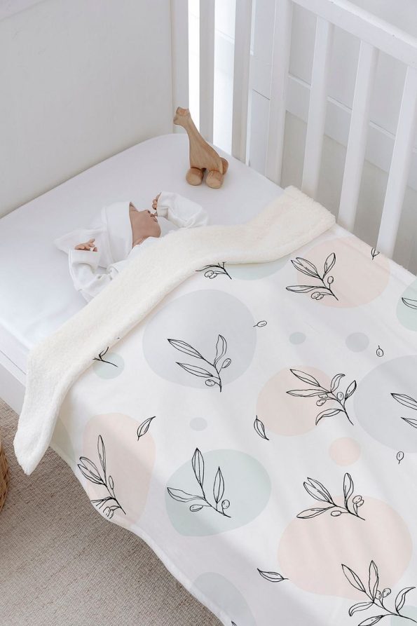 Tuğba Swan Plush Double-Sided Blanket (80X120)