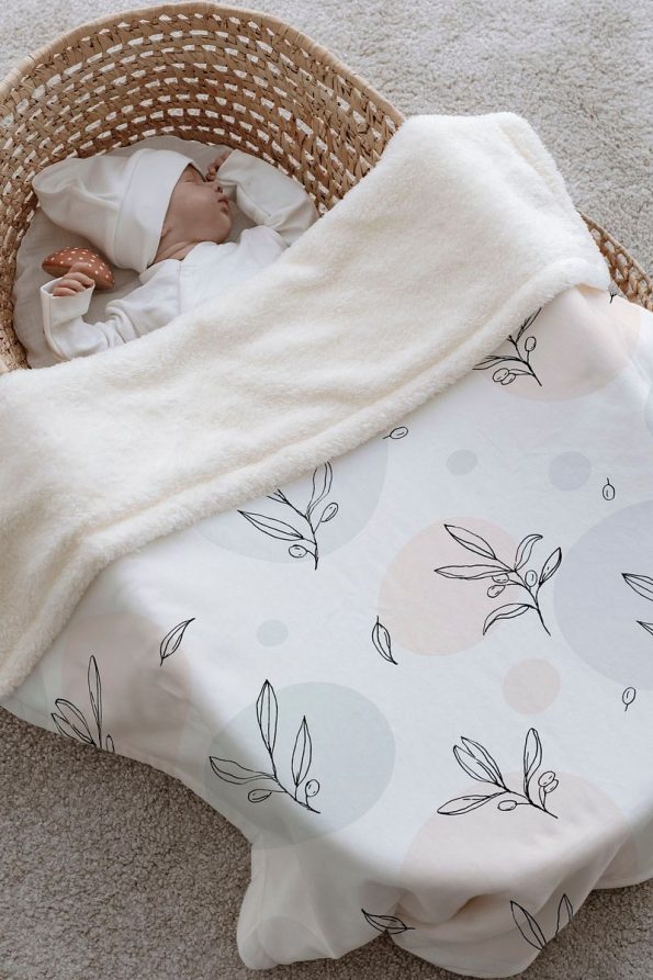 Tuğba Swan Plush Double-Sided Blanket (80X120)