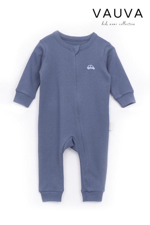 Baby Boy Girl Long Sleeve Embroidered Zipper Sleep Suit