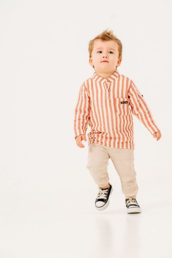 JNF Kids Boy's Striped Shirt Two-Piece Set