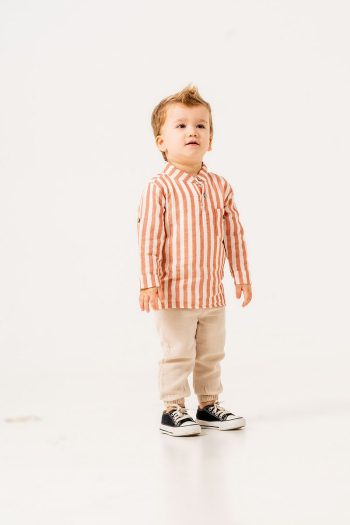 JNF Kids Boy's Striped Shirt Two-Piece Set