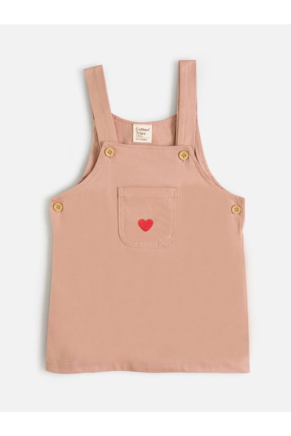 Cotton Trips Gabardin Heart Detail Dress Set (Ages 1-8)