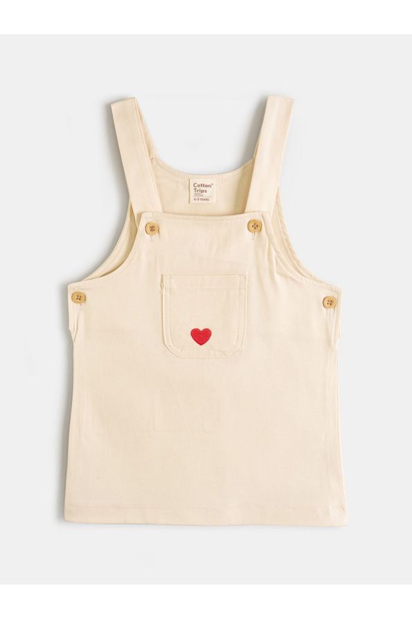 Cotton Trips Heart Detail Dress Set 2-Piece (Ages 1-8)
