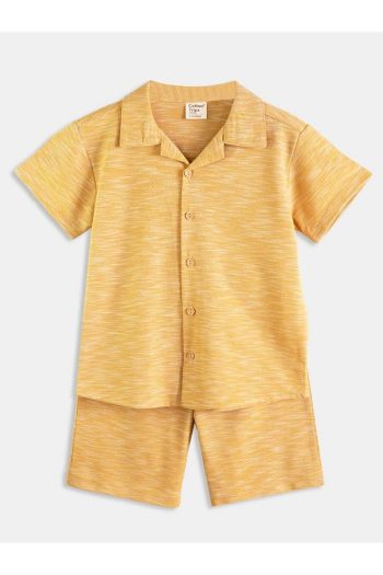 Cotton Trips Summer Polo Neck 2-Piece Set (2-7 Years) - Yellow