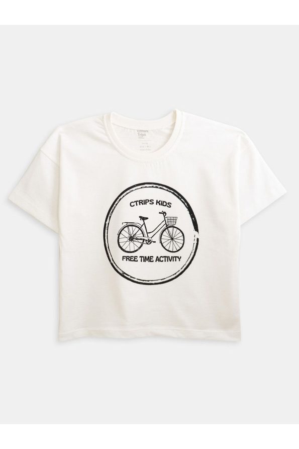 Cotton Trips Muslin Short T-Shirt Bicycle Print Summer Set 2-7 Years