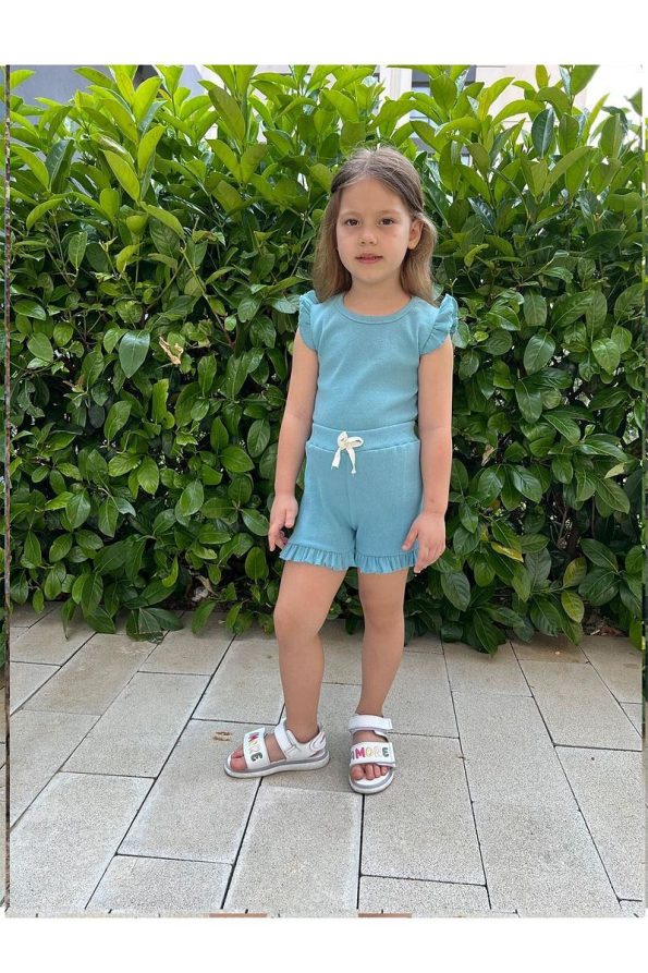 My Kids Wear Ruffled Girls' Shorts Set