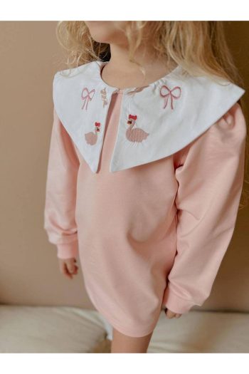 Yigit Boutique Girls' Shirt Collar Dress