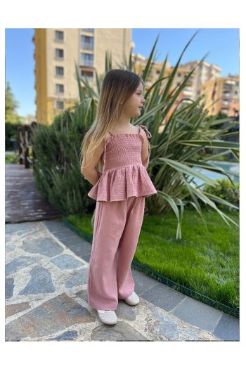 Ruffled Detail Girls' Set
