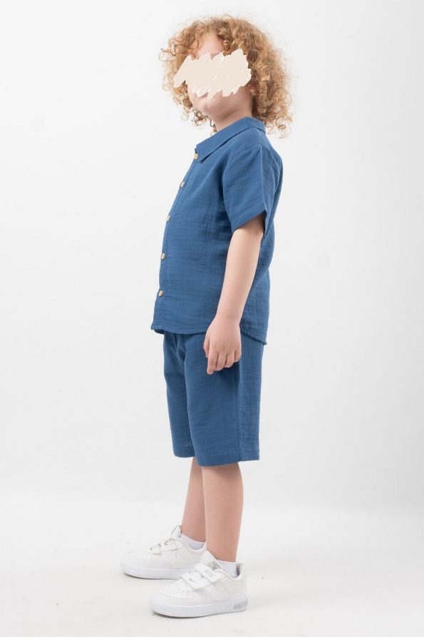 Vauva Muslin Shirt and Shorts Set for Kids