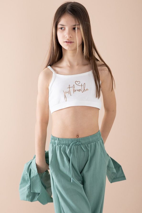 Cansın Mini Green Short Sleeve Girls Crop Set