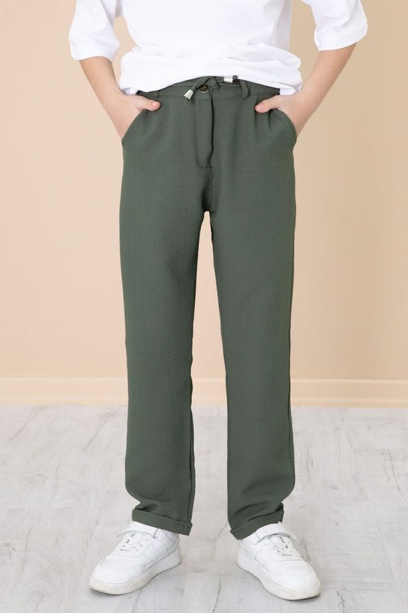 Cansin Mini Green Double Cuff Boys' Jogger Pants