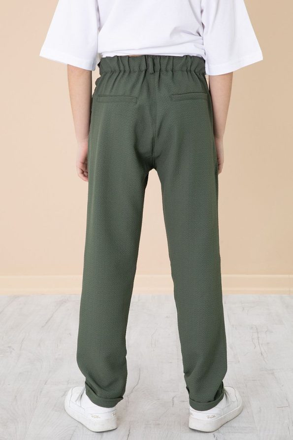Cansin Mini Green Double Cuff Boys' Jogger Pants