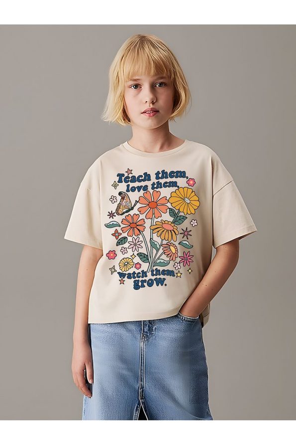 Teach Them Printed Cotton T-Shirt for Kids