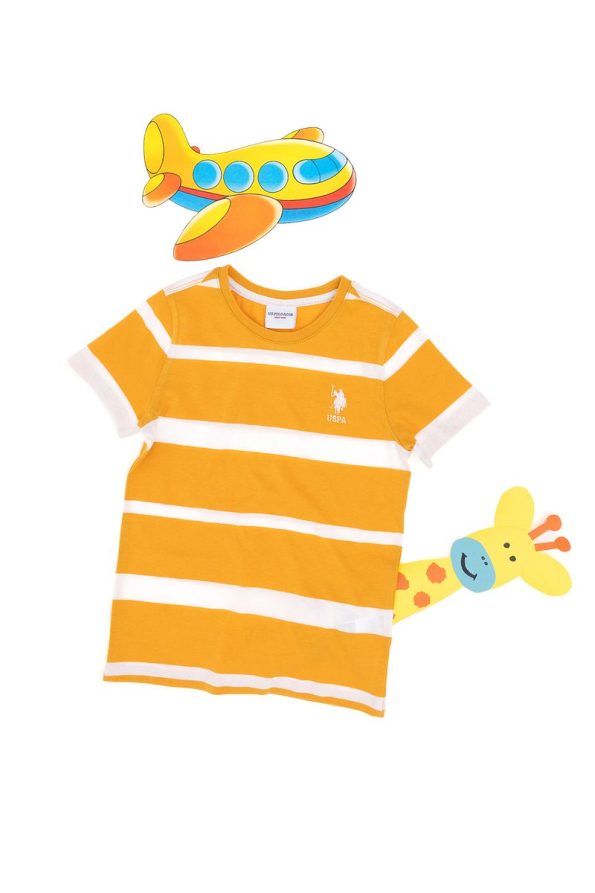 U.S. Polo Assn. Boys' Orange Crew Neck T-Shirt