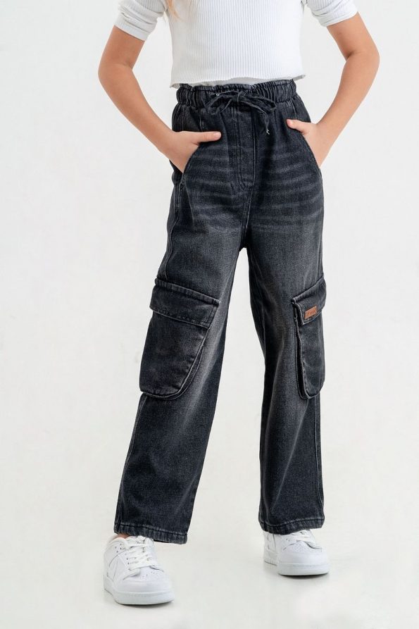 Giyicem Textile Girls' Elastic Waist Pants