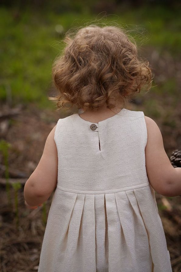 MELLS BABY Vintage Organic Cotton Linen Dress for Girls