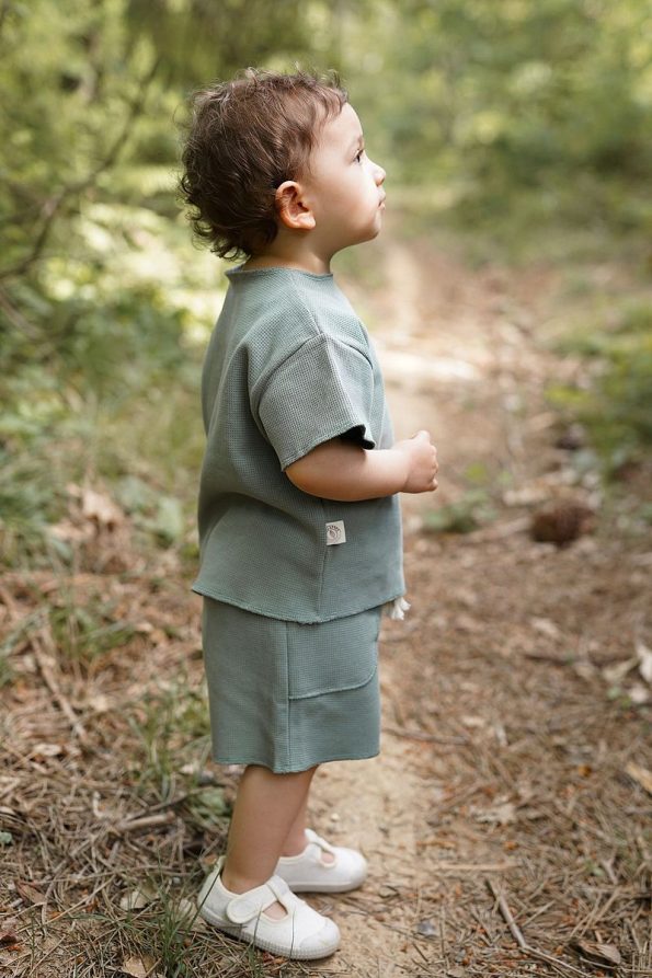MELLS BABY Waffle Cotton Children's Shorts Set