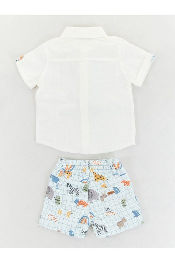 Midimod Baby Boys' Festive Shirt and Shorts Set with Tie