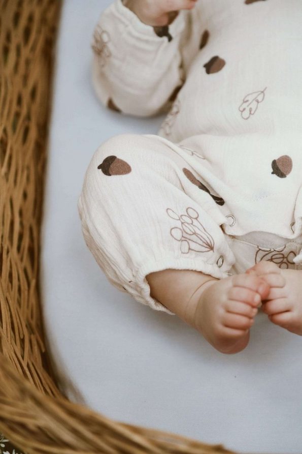 MELLS BABY Organic Muslin Cotton Baby Romper