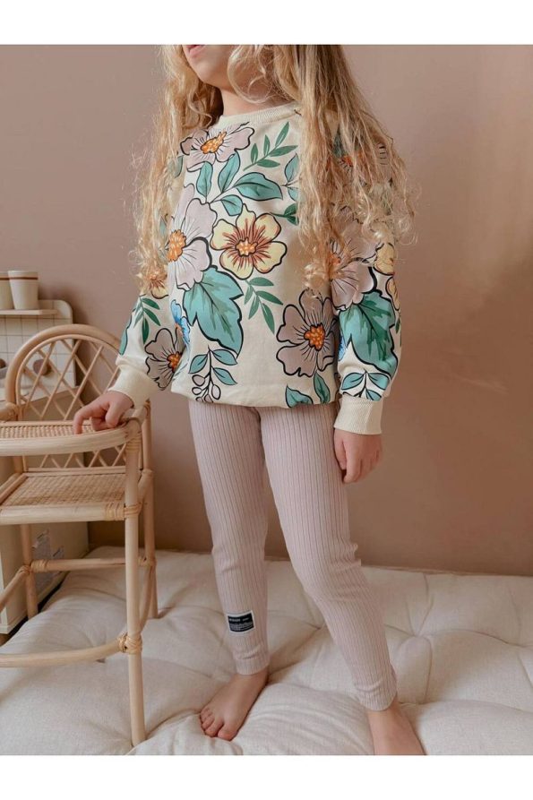 YIGIT BOUTIQUE Floral Print Leggings Set for Girls