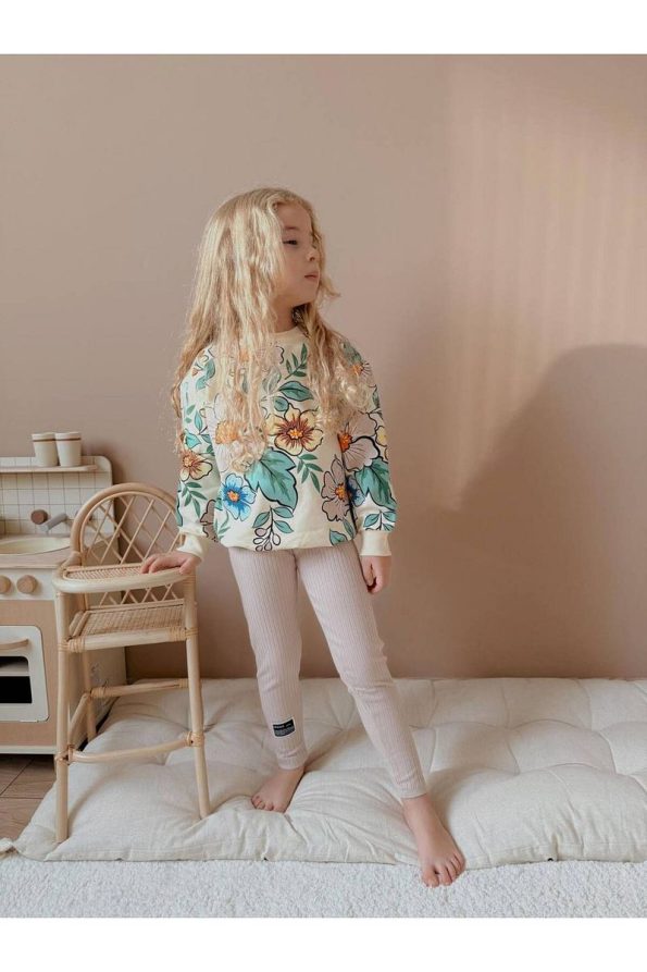 YIGIT BOUTIQUE Floral Print Leggings Set for Girls