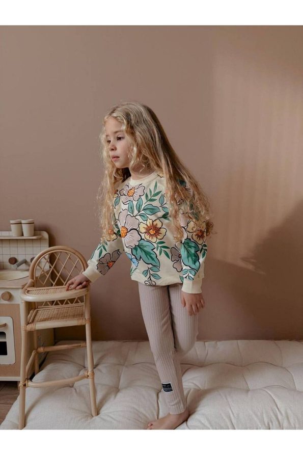 YIGIT BOUTIQUE Floral Print Leggings Set for Girls