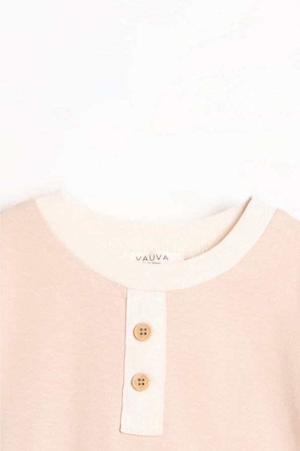 Vauva Seasonal Pajama Set Long Sleeve Button Detail for Boys and Girls