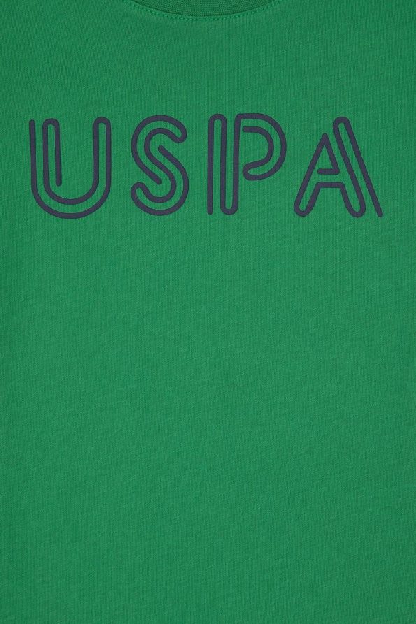 U.S. Polo Assn. Boys' Green Basic Crew Neck T-Shirt