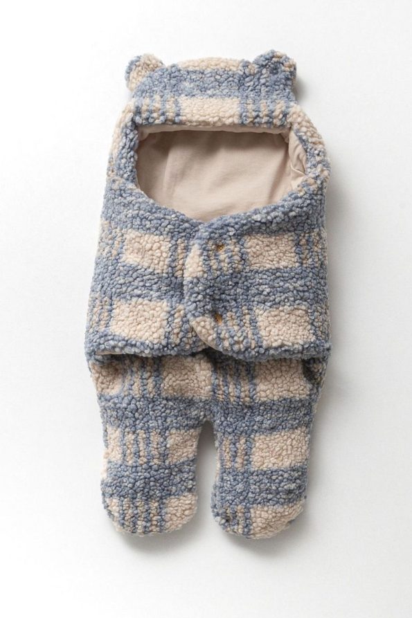Cassiope Ear Hooded Checkered Sleeping Bag for Boys