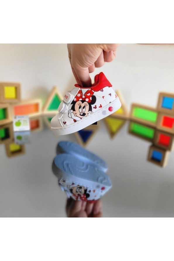 Apple Baby Orthopedic Light-Up Minnie Mouse Sneakers for Girls