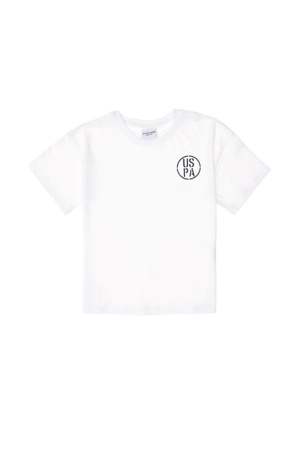 U.S. Polo Assn. Boys' White Oversized Crew Neck T-Shirt