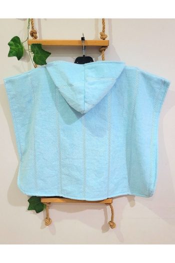 Cotton Hooded Beach Towel Poncho for Kids