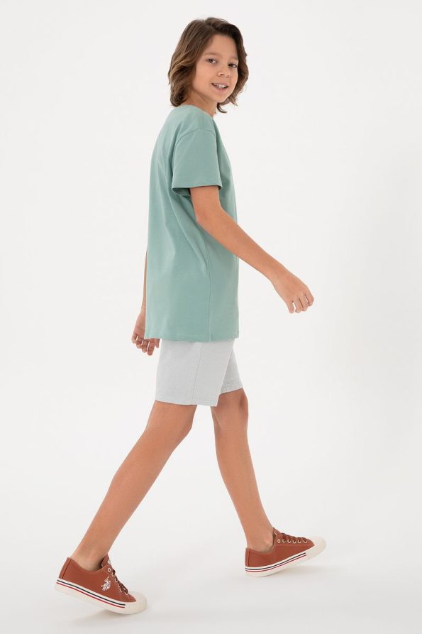 U.S. Polo Assn. Boys' Aqua Green Crew Neck T-Shirt
