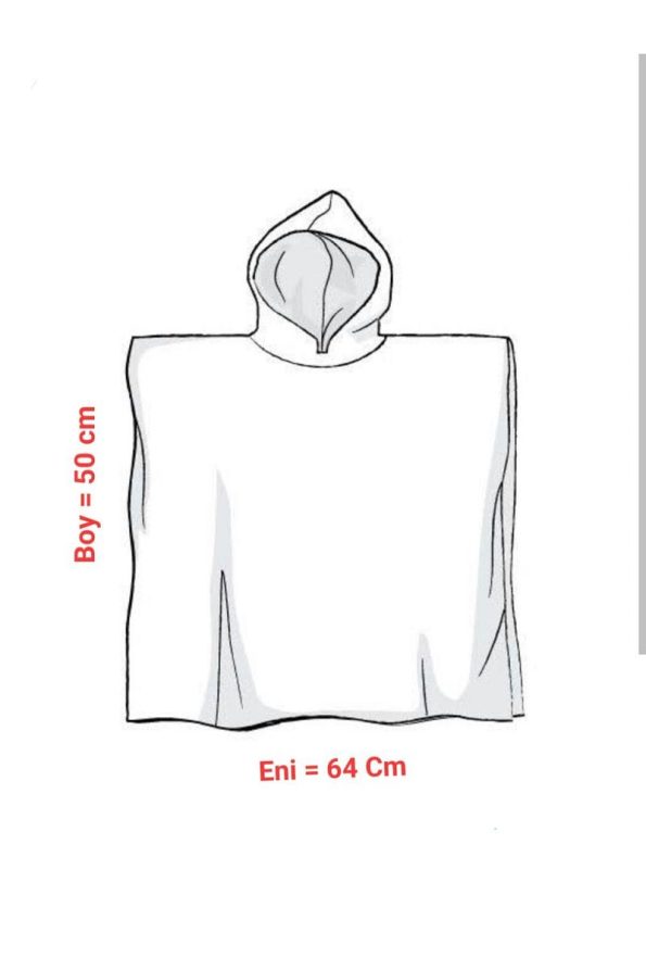 Cotton Hooded Beach Towel Poncho for Kids